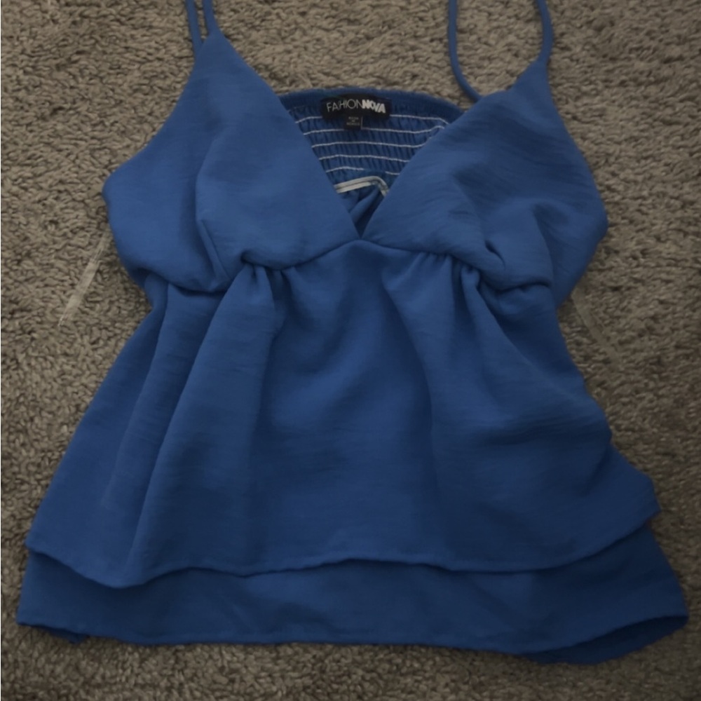 Fashion Nova Vibrant Blue Camisole Top